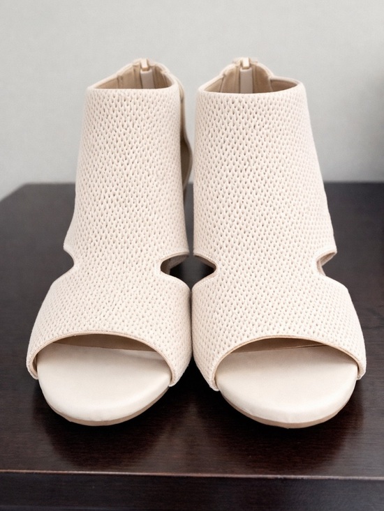 Giani Bernini Shoes - Breezy‎ Knit Open-Toe Mules in Cream